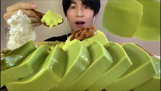 ASMR 抹茶ミルクプリンampピスタチオプリン🍮🍵大食い❣️ Milk Pudding【咀嚼音 Mukbang Eating Sounds】【日本語字幕】 [upl. by Anastasio]