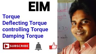 Lec 03Torque in analog type instrumentdeflecting controllingampdamping torqueEIM By jitendra sir [upl. by Hernandez]