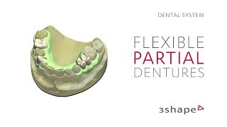 3Shape Dental System  How to design flexible partial dentures [upl. by Ut659]