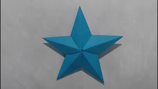 Cara Membuat Origami Bintang 3D dari Kertas [upl. by Nyladgam]