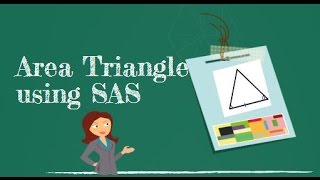 Area of a triangle using the side angle sideGeometry Help [upl. by Fredia]