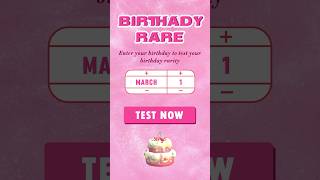 Test Your Birthday Rarity 4 Free birthday rarity quiz viral [upl. by Hanforrd380]