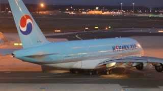 Korean Air 대한 항공 A380 Taxiing at Frankfurt International Airport [upl. by Solracsiul]