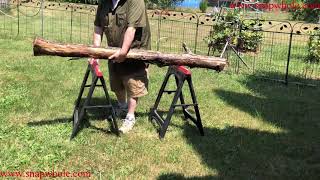 Harbor Freight 350 Lb Foldable Sawhorse  Central Machinery [upl. by Joane]