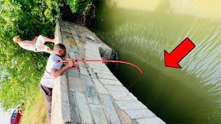 Fast Flowing UNDERGROUND Tunnel has BIG FISH CRAZY Roadside Fishing [upl. by Adiraf]