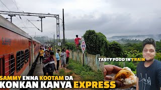 Konkan Kanya Express Train journey  Tasty food in train  Monsoon Konkan Train Journey Mumbai  goa [upl. by Nylime570]