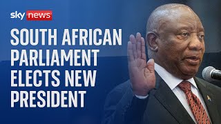 South African president delivers speech following vote in Parliament [upl. by Goodrow758]