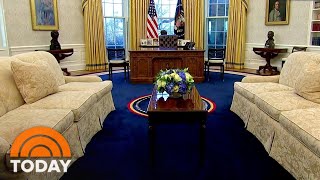 Oval Office Has A New Look Now That Biden Is President An Exclusive Look  TODAY [upl. by Arther]