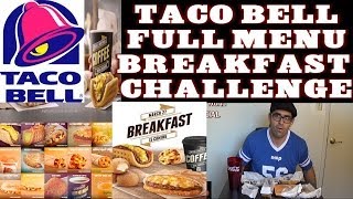 Taco Bell Full Breakfast Menu Challenge vs the world special [upl. by Hadley267]