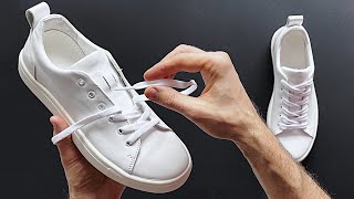 HOW TO PUT SHOELACES ON SHOE STEP BY STEP [upl. by Trinetta]