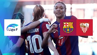 HIGHLIGHTS  Barcelona vs Sevilla Liga F 202324 [upl. by Littman]