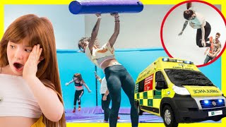 🏥 ACCIDENTE en CAMAS ELÁSTICAS 😱 Un día conmigo y mi mamá en TRAMPOLINE PARK FUN [upl. by Marsland]