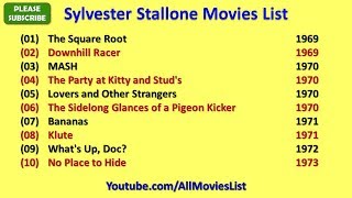 Sylvester Stallone Movies List [upl. by Bess]