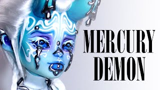 MERCURY DEMON Doll ○ Custom Monster High OOAK Doll Repaint ○ [upl. by Asenej]