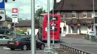 HD London buses arriving and leaving Elstree amp Borehamwood Station [upl. by Lexerd]