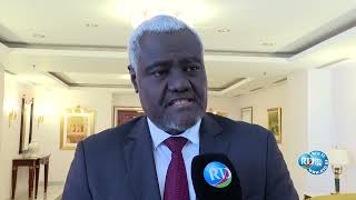 Présidence Réaction du Président de la Commission Africaine Mr Moussa Faki Mahamat [upl. by Ormand]