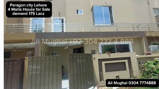 in just 175 Lacs  4 Marla House for Sale in Orchard 1 Block Paragon City Lahore Cantt District [upl. by Nerland]