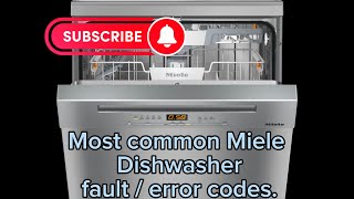 Most common Miele dishwasher Error  fault  failure  fehler codes Geschirrspüler [upl. by Lipps213]