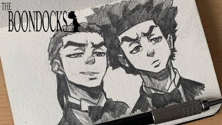 Drawing Riley amp Huey Freeman  The Boondocks [upl. by Ternan]