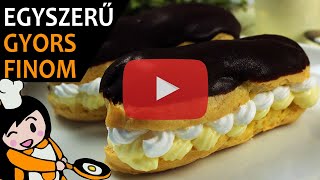 Eclair fánk  Recept Videók [upl. by Sibie386]