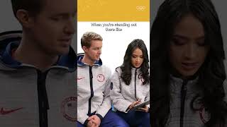 Madison Chock amp Evan Bates reacts to their Beijing 2022 free dance [upl. by Aenyl]