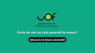 Étudie à lUniversité de lOntario français [upl. by Arratal]