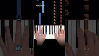 EASIEST piano song of the year 4 notes shorts pianotutorial [upl. by Yenttirb]