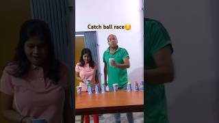 Catch ball race😊😊😊 husbandwifecomdey comedy funny game trendingshorts viralshort shortsfeed [upl. by Elehcar]