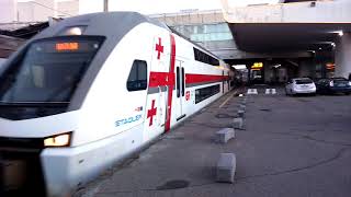 Stadler Train  Departing from Tbilisi to Batumi [upl. by Ilohcin144]