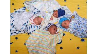 MY QUADRUPLETS AT BIRTH VS NINE MONTHS LATER  MOM OF QUADRUPLETS [upl. by Adest]