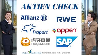 SAP Aktien kaufen Allianz Aktie  Fraport Aktie  Appen Aktie  Huya Aktie  RWE Aktie [upl. by Catto]