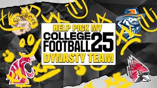 Help Pick My Dynasty Team For College Football 25 [upl. by Earased601]