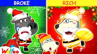 Rich Santa vs Broke Santa🎄 Merry Christmas 2023  Wolfoo amp Funny Stories For Kids  Wolfoo Family [upl. by Hannahoj432]