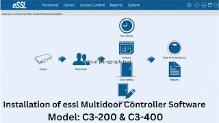 essl multidoor controller software  essl C3200  essl C3400  essl inbio460 [upl. by Anitsuj697]