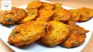 Baingan Pakora recipe by Europe and Food  Baingan K Pakoray by Europe and Food [upl. by Sina487]