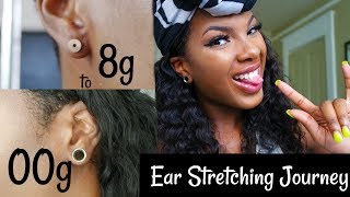 Ear stretching journey 8g to 00g  GIVEAWAY Closed [upl. by Akinak]