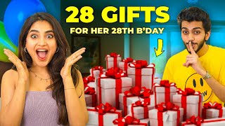 28 Gifts for her 28th Birthday  Surprising My Girlfriend [upl. by Alcott]