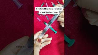 How to make Injection💉Syringe Mehndi Cone injection heena cone mehndi injectionmehndi [upl. by Liebowitz]