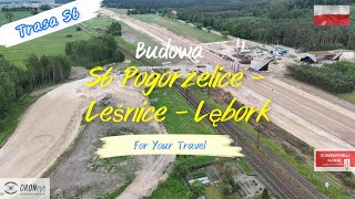 S6 Pogorzelice  Leśnice  Lębork Budowa edroneye poland travel lębork pogorzelice [upl. by Enaid926]