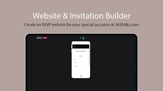 RSVP Website amp Invitation Builder 365Editscom [upl. by Acire]