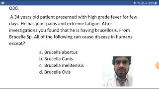 Question 30 DHA HAAD MOH  hey Bacteria Do you cause Brucellosis in humans [upl. by Dianuj147]