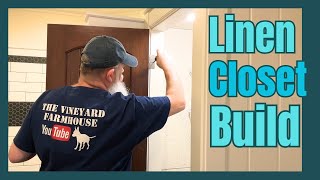 Linen Closet DIY Automatic motionsensorlight bathroom closetmaid wireshelves maker Ep 82 [upl. by Reckford453]