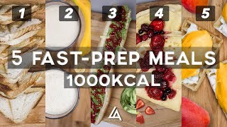 5 RECIPES for 1000 CALORIES in LESS than 10 minutes [upl. by Worth589]