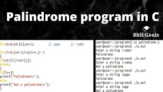 Palindrome program in C  Check if a String is Palindrome or not  Tamil [upl. by Raimondo]