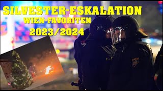 SILVESTERESKALATION brennende Weihnachtsäume Böller usw 20232024 in WienFavoriten [upl. by Erdied]