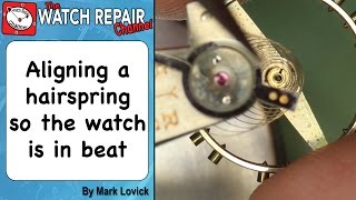 How To Align The Hairspring to set the watch in beat Watch repair techniques [upl. by Ahsiyt91]