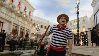 Romantic Gondola ride at The Venetian Hotel Las Vegas [upl. by Ahsilla]