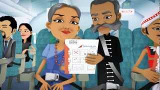 Sri Lankan Airlines In Flight Safety Film [upl. by Hairahs405]