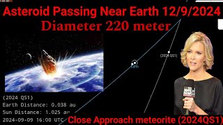 Asteroid passing Earth today live Asteroid passing near earth tracker 2024QS1 [upl. by Ardnoel]