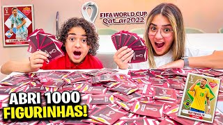 ABRI MAIS DE 1000 PACOTES DE FIGURINHAS DA COPA DO MUNDO VEIO VÃRIAS RARAS ðŸ˜±ðŸ˜±ðŸ˜± [upl. by Otho82]